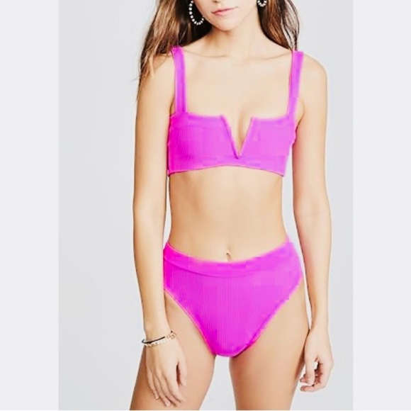 L*Space Frenchi Bikini Bottoms in Bright Fuchsia - Picture 3 of 7